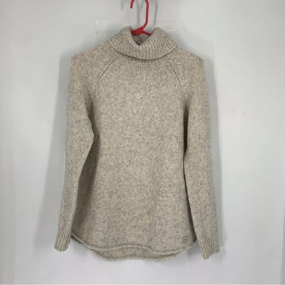 Michael Michael Kors Size Medium Marled Oatmeal Turtle Neck Sweater - Picture 1 of 12